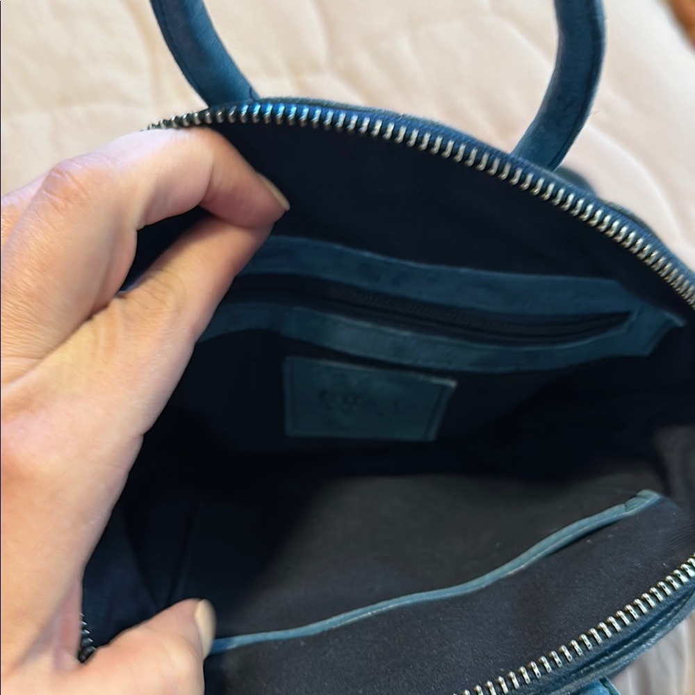 Blue Leather Women's Bag - Picture 3 of 6